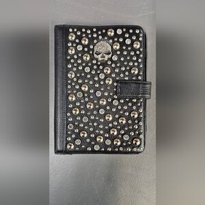 Harley-Davidson Black and Silver Studded Tablet Cover